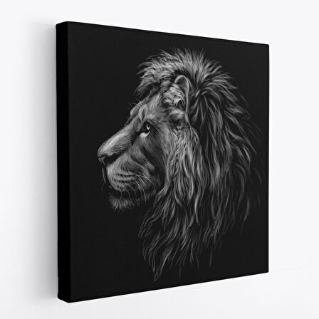Erkek Aslan Dekoratif Kanvas Tablo-5816