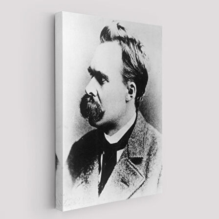 Friedrich Nietzsche Siyah Beyaz Dekoratif Kanvas Tablo-5963