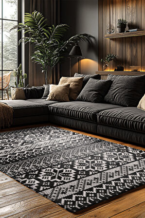 Kaymaz Taban Trend Vintage Yıkanabilir Dijital Baskı Halı