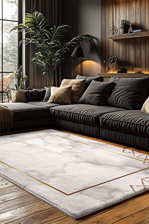 Kaymaz Taban Trend Vintage Yıkanabilir Dijital Baskı Halı