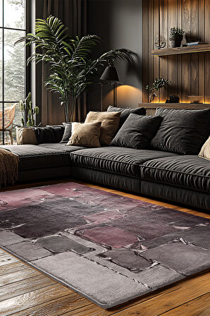 Kaymaz Taban Trend Vintage Yıkanabilir Dijital Baskı Halı