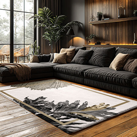 Kaymaz Taban Trend Vintage Yıkanabilir Dijital Baskı Halı