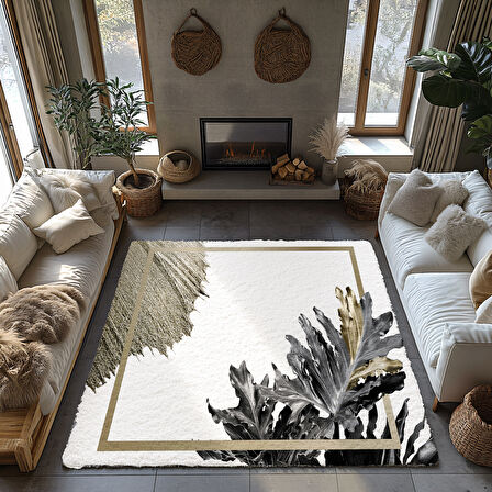 Kaymaz Taban Trend Vintage Yıkanabilir Dijital Baskı Halı