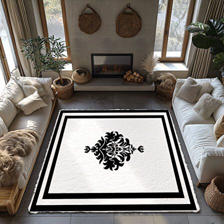 Kaymaz Taban Trend Vintage Yıkanabilir Dijital Baskı Halı