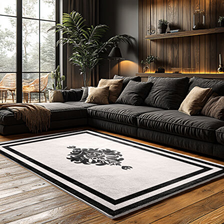 Kaymaz Taban Trend Vintage Yıkanabilir Dijital Baskı Halı