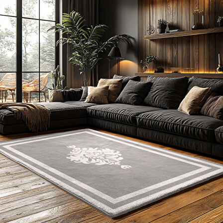 Kaymaz Taban Trend Vintage Yıkanabilir Dijital Baskı Halı