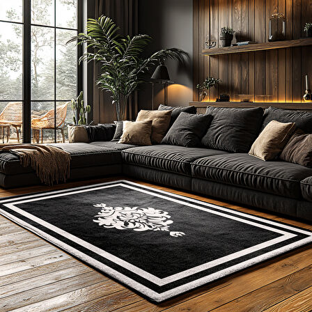 Kaymaz Taban Trend Vintage Yıkanabilir Dijital Baskı Halı