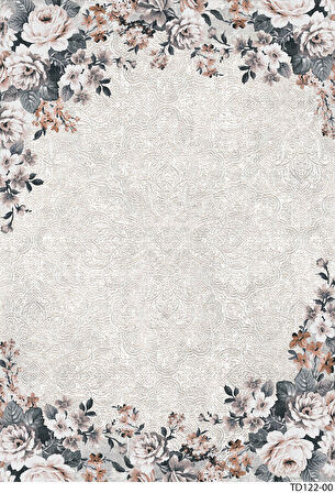 Kaymaz Taban Trend Vintage Yıkanabilir Dijital Baskı Halı