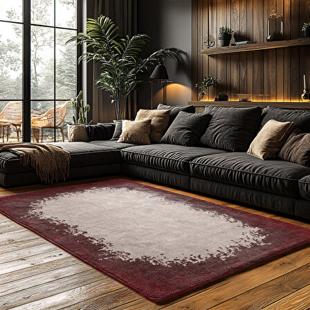 Kaymaz Taban Trend Vintage Yıkanabilir Dijital Baskı Halı