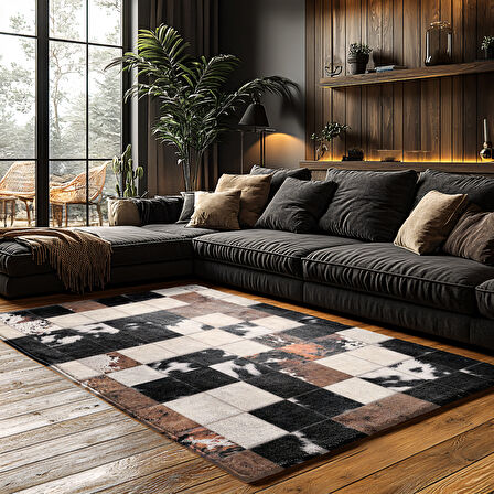 Kaymaz Taban Trend Vintage Yıkanabilir Dijital Baskı Halı