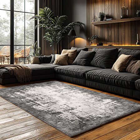 Kaymaz Taban Trend Vintage Yıkanabilir Dijital Baskı Halı