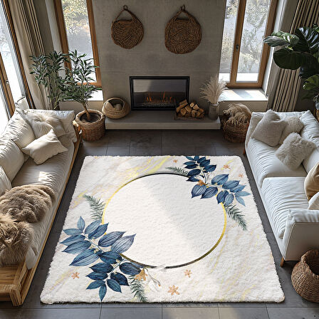 Kaymaz Taban Trend Vintage Yıkanabilir Dijital Baskı Halı