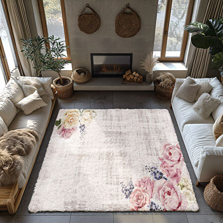 Kaymaz Taban Trend Vintage Yıkanabilir Dijital Baskı Halı