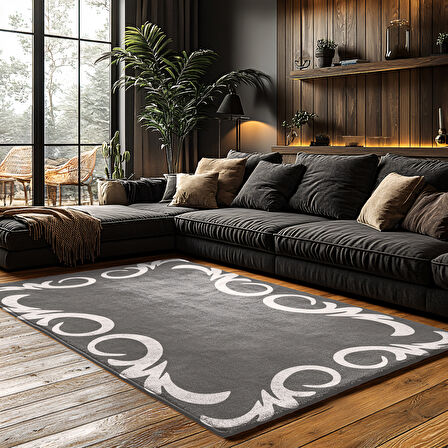 Kaymaz Taban Trend Vintage Yıkanabilir Dijital Baskı Halı