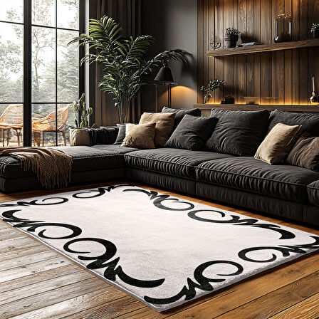 Kaymaz Taban Trend Vintage Yıkanabilir Dijital Baskı Halı