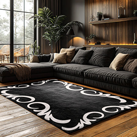 Kaymaz Taban Trend Vintage Yıkanabilir Dijital Baskı Halı