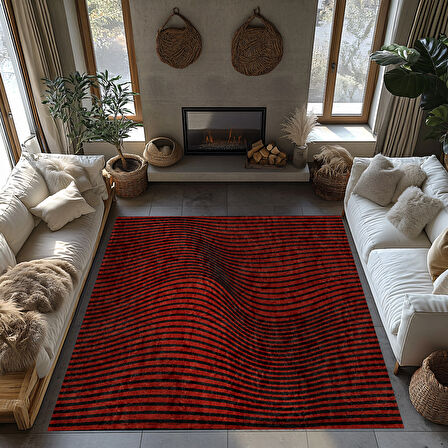 Kaymaz Taban Trend Vintage Yıkanabilir Dijital Baskı Halı