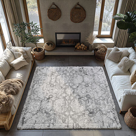 Kaymaz Taban Trend Vintage Yıkanabilir Dijital Baskı Halı