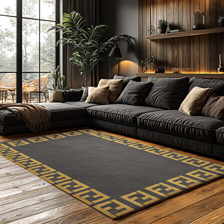 Kaymaz Taban Trend Vintage Yıkanabilir Dijital Baskı Halı