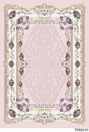 Kaymaz Taban Trend Vintage Yıkanabilir Dijital Baskı Halı