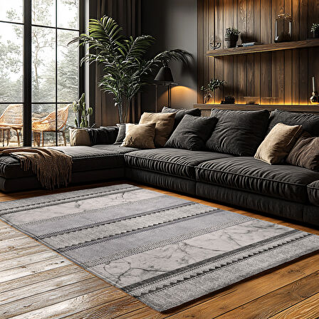 Kaymaz Taban Trend Vintage Yıkanabilir Dijital Baskı Halı
