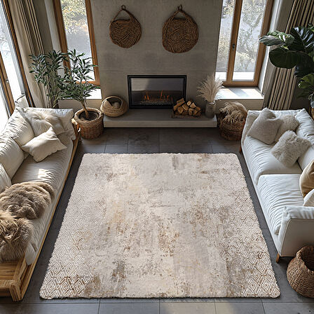 Kaymaz Taban Trend Vintage Yıkanabilir Dijital Baskı Halı