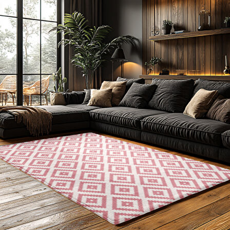 Kaymaz Taban Trend Vintage Yıkanabilir Dijital Baskı Halı