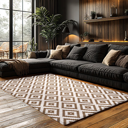 Kaymaz Taban Trend Vintage Yıkanabilir Dijital Baskı Halı