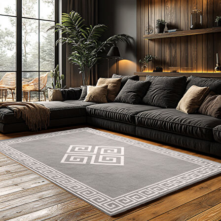 Kaymaz Taban Trend Vintage Yıkanabilir Dijital Baskı Halı