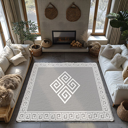 Kaymaz Taban Trend Vintage Yıkanabilir Dijital Baskı Halı
