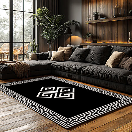 Kaymaz Taban Trend Vintage Yıkanabilir Dijital Baskı Halı