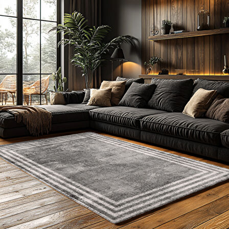 Kaymaz Taban Trend Vintage Yıkanabilir Dijital Baskı Halı