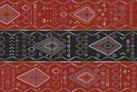 Kaymaz Taban Trend Vintage Yıkanabilir Dijital Baskı Halı