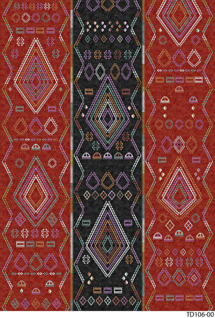 Kaymaz Taban Trend Vintage Yıkanabilir Dijital Baskı Halı