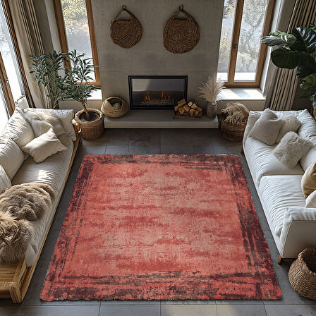Kaymaz Taban Trend Vintage Yıkanabilir Dijital Baskı Halı