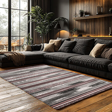 Kaymaz Taban Trend Vintage Yıkanabilir Dijital Baskı Halı