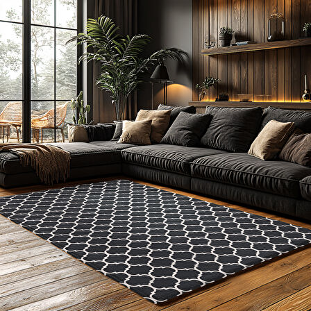 Kaymaz Taban Trend Vintage Yıkanabilir Dijital Baskı Halı