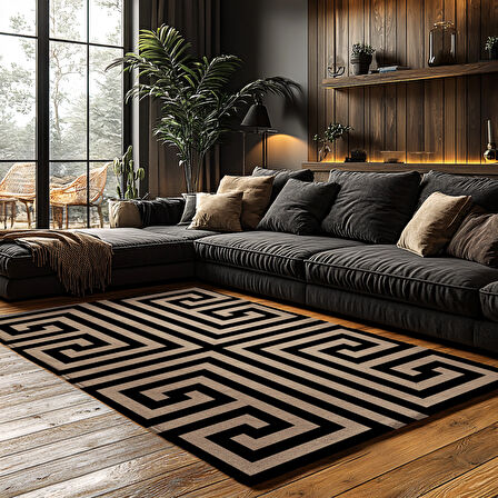 Kaymaz Taban Trend Vintage Yıkanabilir Dijital Baskı Halı