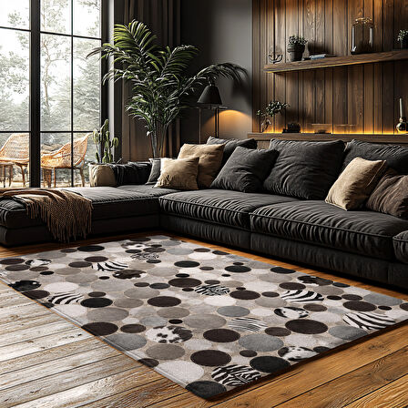 Kaymaz Taban Trend Vintage Yıkanabilir Dijital Baskı Halı