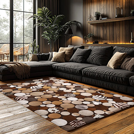 Kaymaz Taban Trend Vintage Yıkanabilir Dijital Baskı Halı