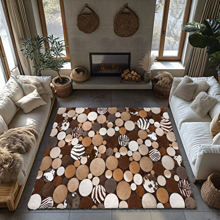 Kaymaz Taban Trend Vintage Yıkanabilir Dijital Baskı Halı