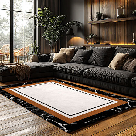 Kaymaz Taban Trend Vintage Yıkanabilir Dijital Baskı Halı