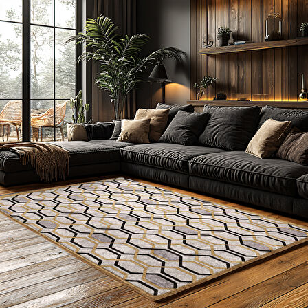 Kaymaz Taban Trend Vintage Yıkanabilir Dijital Baskı Halı