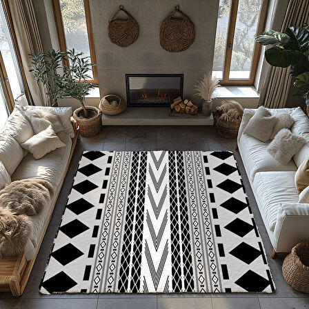 Kaymaz Taban Trend Vintage Yıkanabilir Dijital Baskı Halı