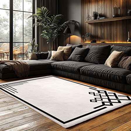 Kaymaz Taban Trend Vintage Yıkanabilir Dijital Baskı Halı