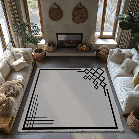 Kaymaz Taban Trend Vintage Yıkanabilir Dijital Baskı Halı