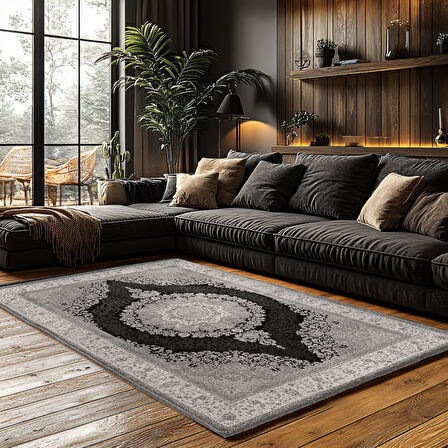 Kaymaz Taban Trend Vintage Yıkanabilir Dijital Baskı Halı