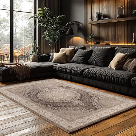 Kaymaz Taban Trend Vintage Yıkanabilir Dijital Baskı Halı