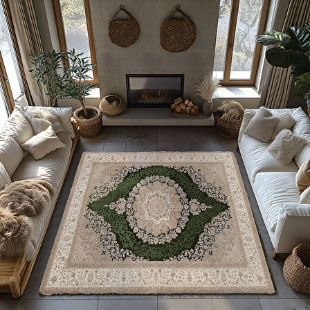 Kaymaz Taban Trend Vintage Yıkanabilir Dijital Baskı Halı