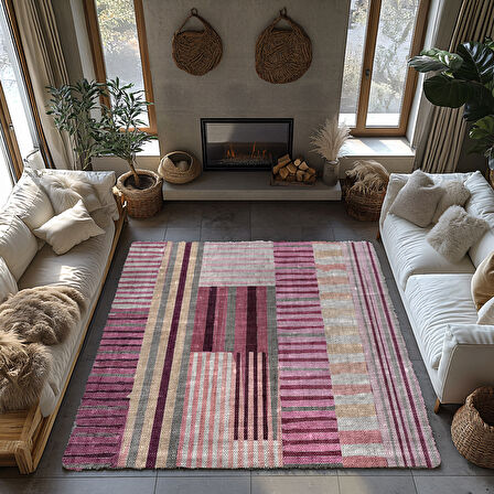 Kaymaz Taban Trend Vintage Yıkanabilir Dijital Baskı Halı